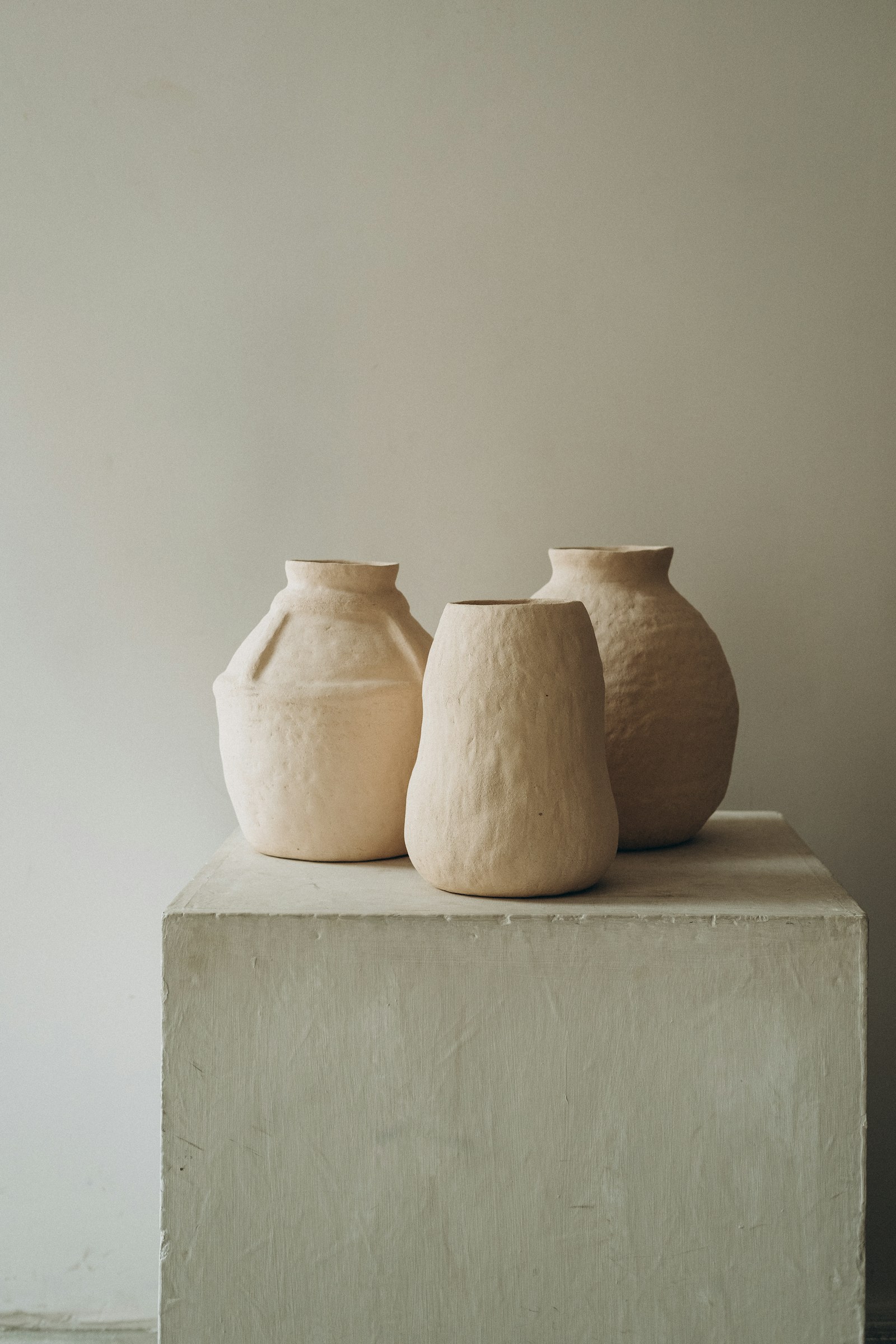 Ceramic speckled vase