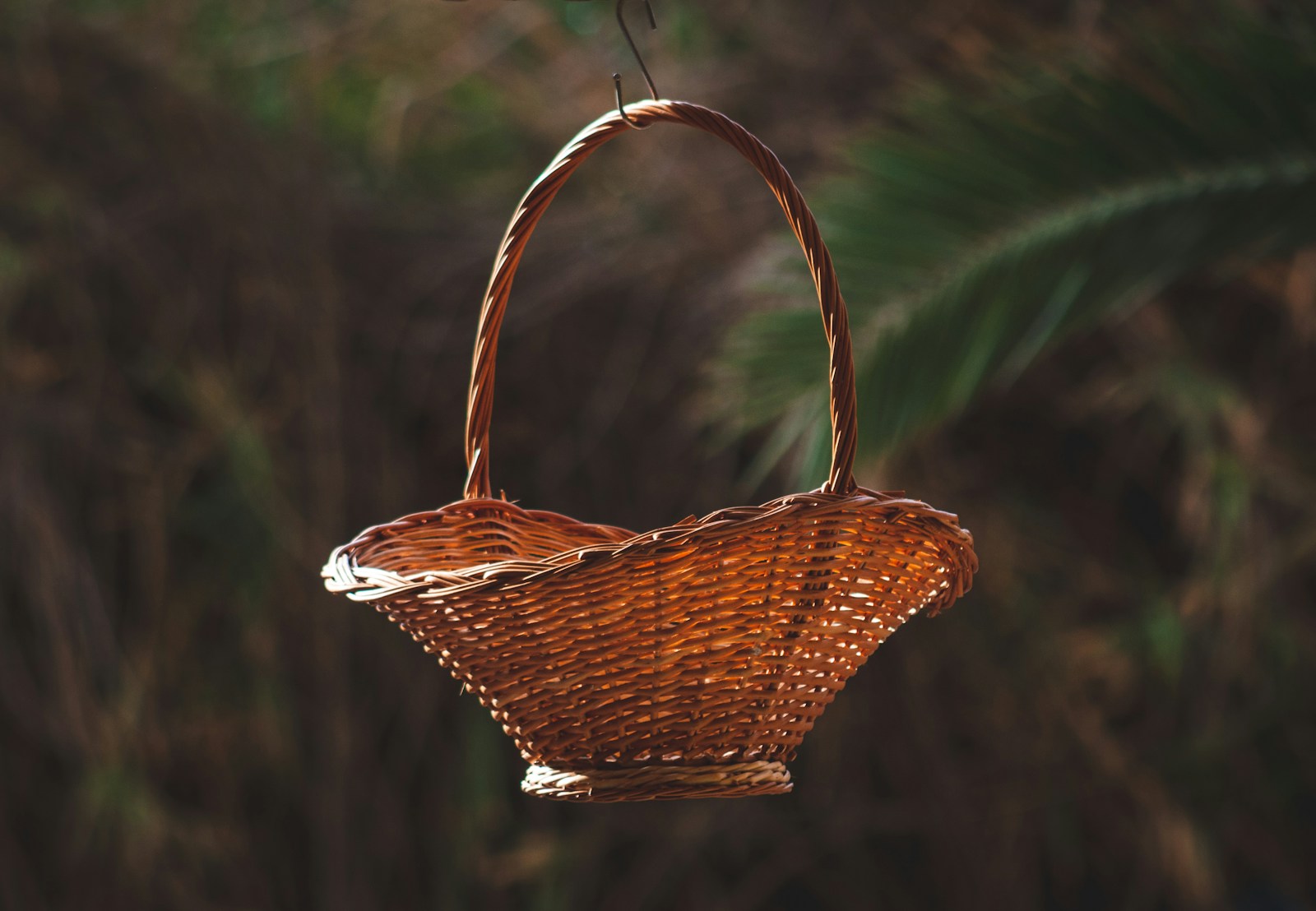 Woven rattan basket set